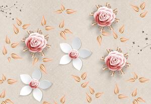 Fototapeta - Ružové kvety (147x102 cm)