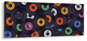 Obraz - Hudobné gramofónové platne (120x50 cm)