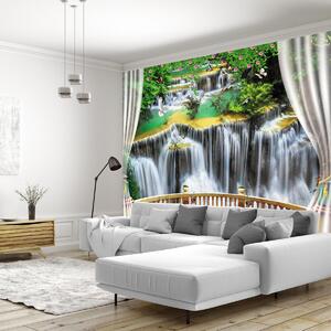 Fototapeta - Výhľad na kúzelné vodopády (147x102 cm)