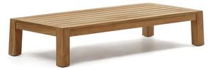 Konferenčný stolík z teakového dreva v prírodnej farbe 76x153 cm Forcanera – Kave Home