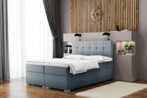 Pohodlná manželská posteľ SILVIE 200x200 - svetlosivá