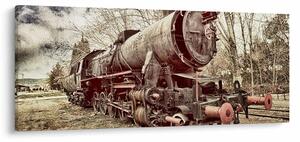 Historický obraz lokomotívy (120x50 cm)