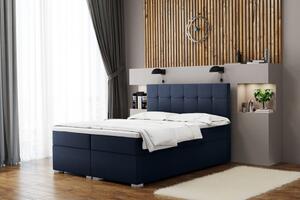 Pohodlná manželská posteľ SILVIE 140x200 - modrá