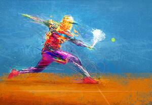 Fototapeta - Maľovaný tenista (147x102 cm)
