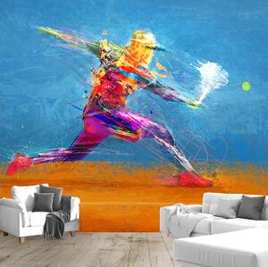 Fototapeta - Maľovaný tenista (147x102 cm)