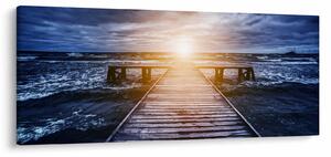 Obraz móla sa slnkom (120x50 cm)