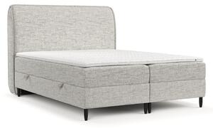 Svetlosivá boxspring posteľ s úložným priestorom 200x200 cm Melba – Maison de Rêve