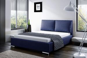 Praktická posteľ s vankúšmi 200x200 DUBAI - modrá