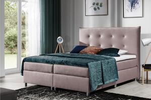 Čalúnená posteľ 140x200 PILAR - ružová + topper ZDARMA