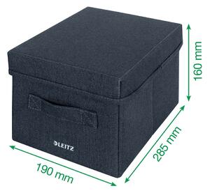 Tmavosivé látkové úložné boxy v súprave 2 ks s vekom 19x28.5x16 cm – Leitz