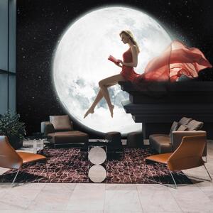 Fototapeta - Žena v splne mesiaca (147x102 cm)