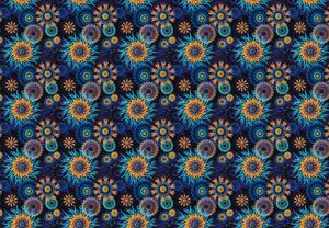 Fototapeta - Abstrakcia farebných kvetov (147x102 cm)