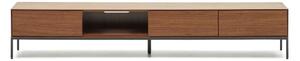 TV stolík v dekore orecha v prírodnej farbe 195x35 cm Vedrana – Kave Home