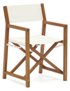 Biele/v prírodnej farbe drevené záhradné stoličky v súprave 2 ks Thianna – Kave Home