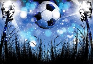 Fototapeta - Futbalová lopta v reflektoroch (147x102 cm)