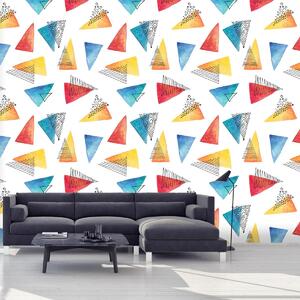 Fototapeta - Abstraktné trojuholníky (147x102 cm)