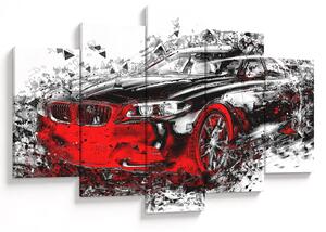 Obraz - Maľované auto v akcii (150x105 cm)