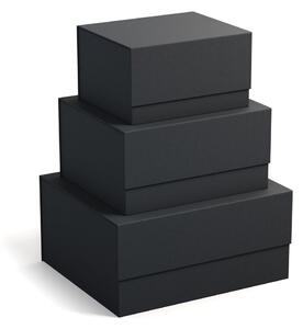 Kartónové úložné boxy s vekom v súprave 3 ks Ilse – Bigso Box of Sweden