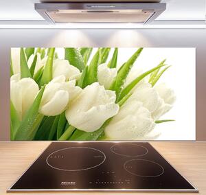 Panel do kuchyne Biele tulipány pl-pksh-120x60-f-49549577