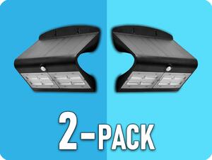 V-TAC LED SOLÁRNE SVIETIDLO S POHYBOVÝM SENZOROM 7W, 800lm, čierne/biele, IP65, 4000K/2-PACK!