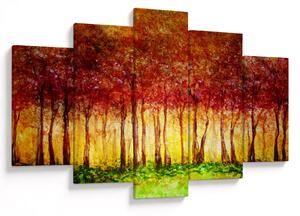 Obraz - Maľba listnatého lesa (150x105 cm)