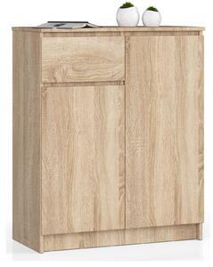 Ak furniture Komoda Kiara 80 cm 2 skrinky a 1 zásuvka dub sonoma
