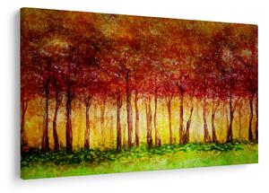 Obraz - Maľba listnatého lesa (90x60 cm)