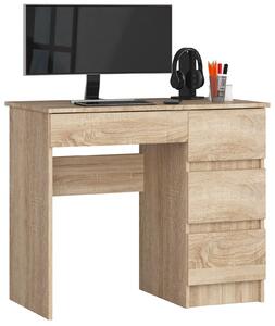 Ak furniture Písací stôl A-7 90 cm dub sonoma pravý