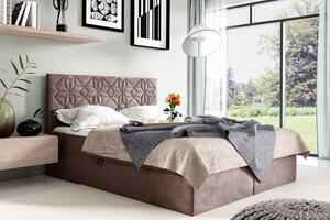 Manželská posteľ KVETA - 160x200, hnedá 2 + topper ZDARMA