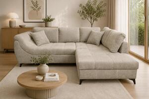 ROHOVÁ SEDAČKA, textil, béžová P & B - Sedačky, Online Only