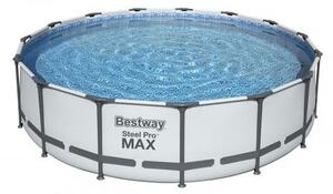 Bestway Nadzemný bazén Steel Pro MAX s filtráciou, schodíkmi a plachtou, pr. 457 cm, v. 107 cm