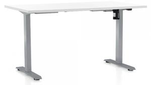 Výškovo nastaviteľný stôl OfficeTech A 140 x 80 cm, šedá podnož