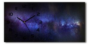 Vodorovné Sklenené hodiny na stenu tiché Mliečna dráha