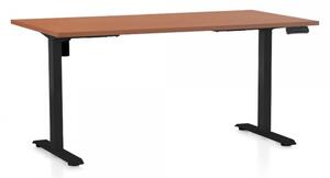 Výškovo nastaviteľný stôl OfficeTech B 160 x 80 cm, čierna podnož