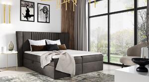 Čalúnená posteľ ZOJA - 200x200, hnedá + topper ZDARMA