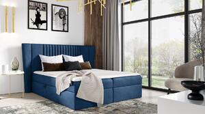 Čalúnená posteľ ZOJA - 120x200, modrá + topper ZDARMA