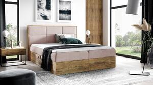 Boxspringová posteľ CHANTELLE 2 - 200x200, ružová + topper ZDARMA