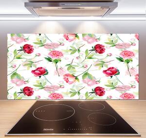 Panel do kuchyne Ružové pivónie pl-pksh-120x60-f-91564586