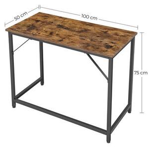 PÍSACÍ STÔL, hnedá, čierna, 100/50/75 cm Boxxx - Online Only kancelárie, Online Only