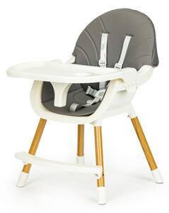 ECOTOYS Detská jedálenská stolička 2v1 Toddler Grey