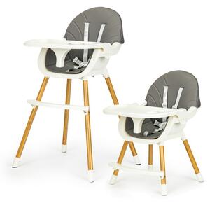 ECOTOYS Detská jedálenská stolička 2v1 Toddler Grey