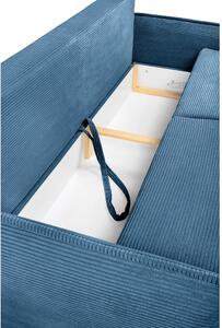 Modrá menčestrová rozkladacia pohovka 218 cm Tori – Selection