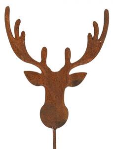 Rustikálny hrdzavý zápich jeleň Deer Rust - 9*1*29 cm - Clayre & Eef