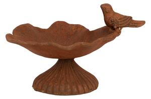 Rustikálne hrdzavé krmítko pre vtáčiky - 19*10*9 cm - Clayre & Eef