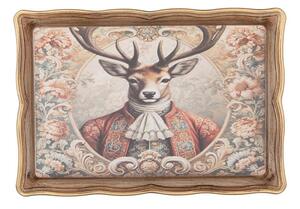 Servírovací podnos s jeleňom Collection Aristocrat - 31*22*2 cm - Clayre & Eef
