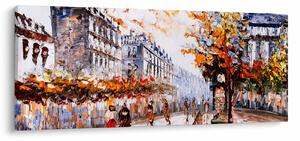Obraz - Život v meste (120x50 cm)