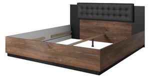 Manželská posteľ SIGMA, 160x200, dub/čierna