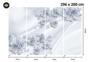 Fototapeta - Jemné kvety (296x200 cm)