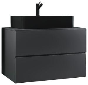 SKRINKA S UMÝVADLOM, antracitová, antracitová, 81 cm MID.YOU - Kúpeľňové skrinky, Online Only