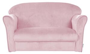 Svetloružová zamatová detská pohovka 78 cm Lil Sofa – Roba